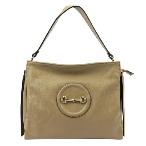 Luka 20-043 taupe női bőr válltáska, oldaltáska 31 x 25 x 12 cm