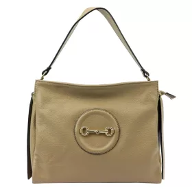   Luka 20-043 taupe női bőr válltáska, oldaltáska 31 x 25 x 12 cm