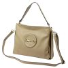 Luka 20-043 taupe női bőr válltáska, oldaltáska 31 x 25 x 12 cm