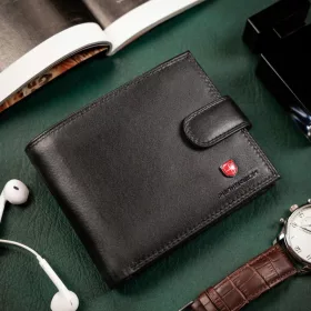   Peterson MR-11L-CN fekete férfi bőr pénztárca 12 x 10 x 2 cm