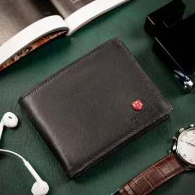   Peterson MR-12-CN fekete férfi bőr pénztárca 12.5 x 9.5 x 2 cm