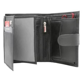   Peterson MR-15L-CN fekete férfi bőr pénztárca 10 x 12.5 x 2 cm