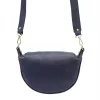 Luka 20-033 navy női bőr válltáska, oldaltáska, crossbody 25 x 16 x 10 cm
