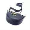 Luka 20-033 navy női bőr válltáska, oldaltáska, crossbody 25 x 16 x 10 cm