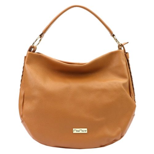 MiaMore 01-049 konyak női bőr kézitáska 38 x 31 x 15 cm
