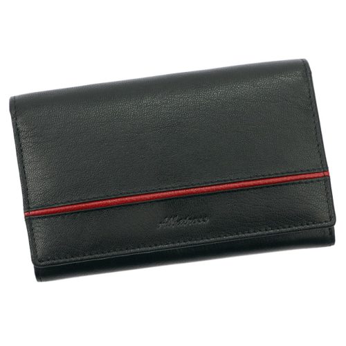 Albatross GN LW-M02 PIPE fekete-piros női bőr pénztárca 15 x 9 x 3 cm 