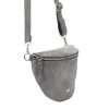 MiaMore 01-029 Z szürke női bőr válltáska, oldaltáska, crossbody 28 x 20 x 7 cm