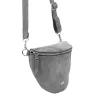 MiaMore 01-029 Z szürke női bőr válltáska, oldaltáska, crossbody 28 x 20 x 7 cm