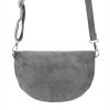 MiaMore 01-029 Z szürke női bőr válltáska, oldaltáska, crossbody 28 x 20 x 7 cm
