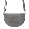 MiaMore 01-029 Z szürke női bőr válltáska, oldaltáska, crossbody 28 x 20 x 7 cm