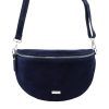 MiaMore 01-029 Z navy kék női bőr válltáska, oldaltáska, crossbody 28 x 20 x 7 cm