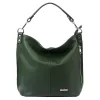 MiaMore 01-053 khaki női bőr válltáska 40 x 35 x 16 cm