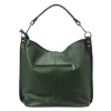 MiaMore 01-053 khaki női bőr válltáska 40 x 35 x 16 cm