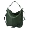 MiaMore 01-053 khaki női bőr válltáska 40 x 35 x 16 cm