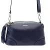 MiaMore 01-004 navy női bőr válltáska, oldaltáska 26 x 14 x 11 cm
