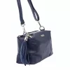MiaMore 01-004 navy női bőr válltáska, oldaltáska 26 x 14 x 11 cm