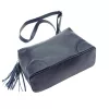 MiaMore 01-004 navy női bőr válltáska, oldaltáska 26 x 14 x 11 cm