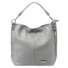  MiaMore 01-053 taupe női bőr válltáska 40 x 35 x 16 cm