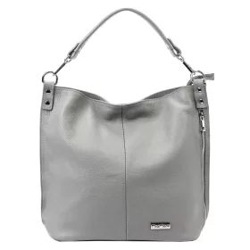 MiaMore 01-053 taupe női bőr válltáska 40 x 35 x 16 cm