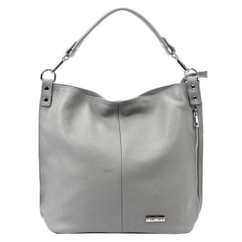  MiaMore 01-053 taupe női bőr válltáska 40 x 35 x 16 cm
