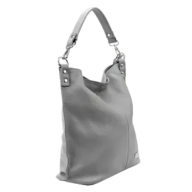 MiaMore 01-053 taupe női bőr válltáska 40 x 35 x 16 cm