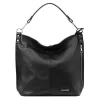 MiaMore 01-053 fekete női bőr válltáska 40 x 35 x 16 cm