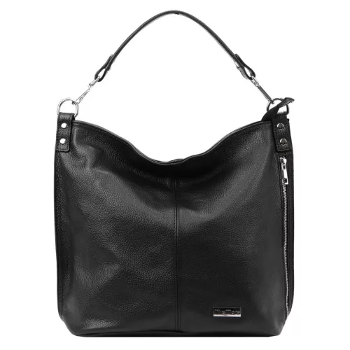 MiaMore 01-053 fekete női bőr válltáska 40 x 35 x 16 cm