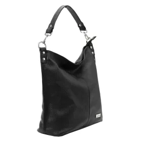 MiaMore 01-053 fekete női bőr válltáska 40 x 35 x 16 cm