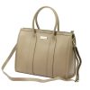 MiaMore 01-056 bézs női bőr kézitáska, válltáska 34 x 27.5 x 14 cm