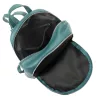 MiaMore 01-057 olasz türkiz női bőr hátizsák 23.5 x 30 x 13 cm
