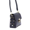 Luka 20-052 navy női bőr válltáska, oldaltáska 23.5 x 15.5 x 9 cm