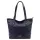 MiaMore 01-058 navy kék női bőr válltáska, shopper 40 x 30 x 12 cm