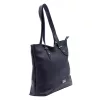 MiaMore 01-058 navy kék női bőr válltáska, shopper 40 x 30 x 12 cm