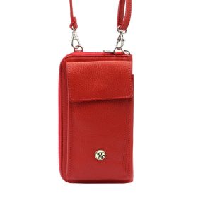   Gregorio 1707 DOLLARO piros női bőr pénztárca, mobiltartó 11 x 20 x 6.5 cm