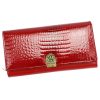 Gregorio GL-106 piros női rostbőr pénztárca 19 x 10 x 4 cm