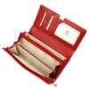 Gregorio GL-106 piros női rostbőr pénztárca 19 x 10 x 4 cm