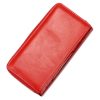Gregorio croco mintás, piros női pénztárca 17 × 9,5 cm