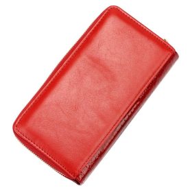 Gregorio croco mintás, piros női pénztárca 17 × 9,5 cm