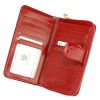 Gregorio croco mintás, piros női pénztárca 17 × 9,5 cm
