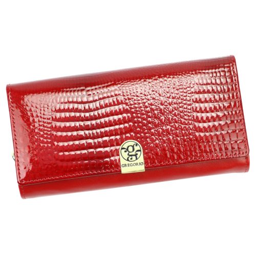 Gregorio GL-122 piros női bőr pénztárca 19.5 x 10 x 4 cm