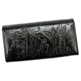   Gregorio HL-100 nagyméretű, mintás bordó női pénztárca 19,5 × 9,5 cm