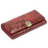 Gregorio HL-102 nagyméretű, mintás bordó női pénztárca 18,5 × 10 cm