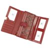 Gregorio HL-102 nagyméretű, mintás bordó női pénztárca 18,5 × 10 cm