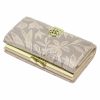 Gregorio HL-108 bézs virágmintás női bőr pénztárca 14.5 x 9 x 3.8 cm