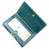 Gregorio HL-108 kék virágmintás női bőr pénztárca 14.5 x 9 x 3.8 cm