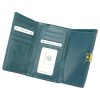 Gregorio HL-108 kék virágmintás női bőr pénztárca 14.5 x 9 x 3.8 cm