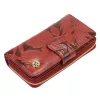 Gregorio HL-116 piros mintás női bőr pénztárca 9.5 x 17 x 3.8 cm