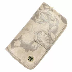   Gregorio HL-116 bézs mintás női bőr pénztárca 9.5 x 17 x 3.8 cm