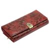 Gregorio HL-122 bordó virágmintás női bőr pénztárca 19.5 x 10 x 4 cm 