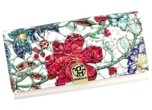 Gregorio KL-100 nagyméretű mintás női pénztárca 18,5 × 9,5 cm